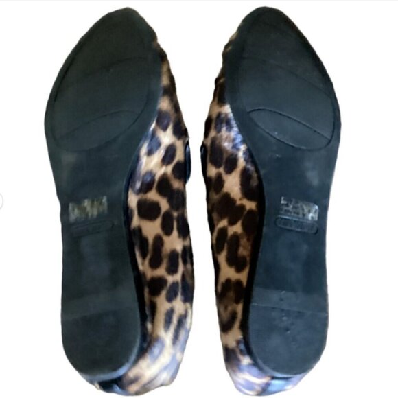 Nine West Haydyn Animal Leopard Print Almond Toe Flats 8.5M #122Q - Picture 7 of 8